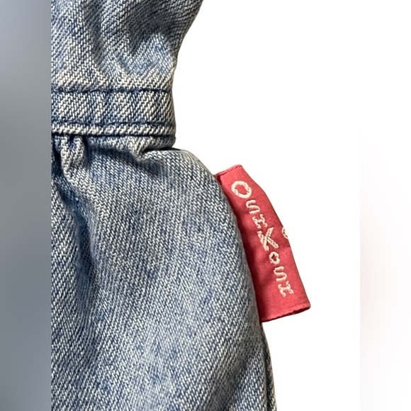 Vintage Oshkosh B’Gosh size 4 toddler Denim Jean Jumper USA made Pink Label - Picture 4 of 7